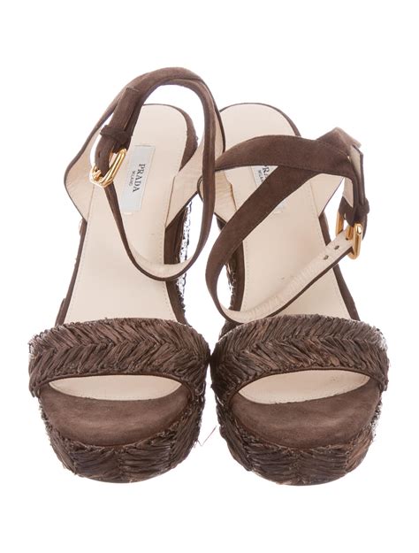 Prada straw sandals